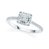 Mappin & Webb Amelia Engagement Ring With Diamond Band 0.90 Carat Total Weight