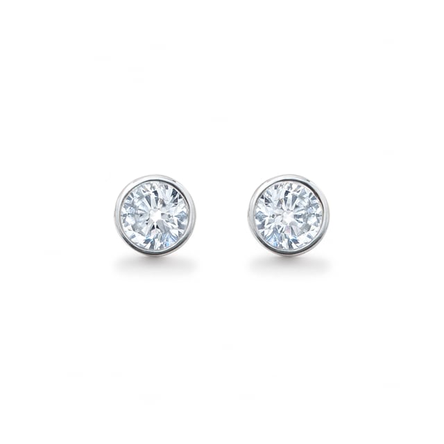 Mappin & Webb Gossamer 18ct White Gold 0.33cttw Diamond Stud Earrings ...