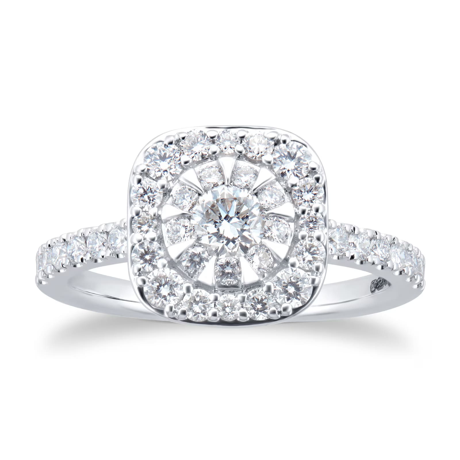 Cluster Engagement Rings, Diamond Cluster Rings, Gold Oval, Square, Halo  Rings UK | Goldsmiths