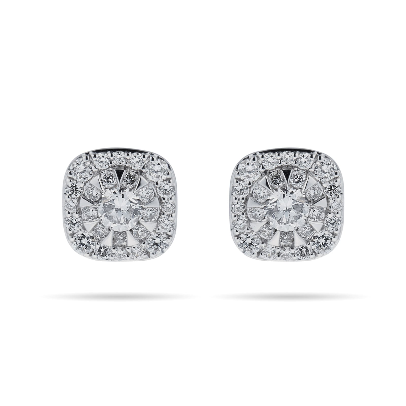 Mappin & Webb Masquerade 18ct White Gold 0.61cttw Diamond Stud Earrings