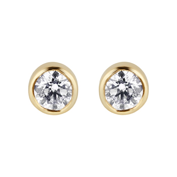 Mappin & Webb Gossamer 18ct Yellow Gold 0.15cttw Diamond Stud Earrings