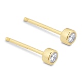 Mappin & Webb Gossamer 18ct Yellow Gold 0.15cttw Diamond Stud Earrings