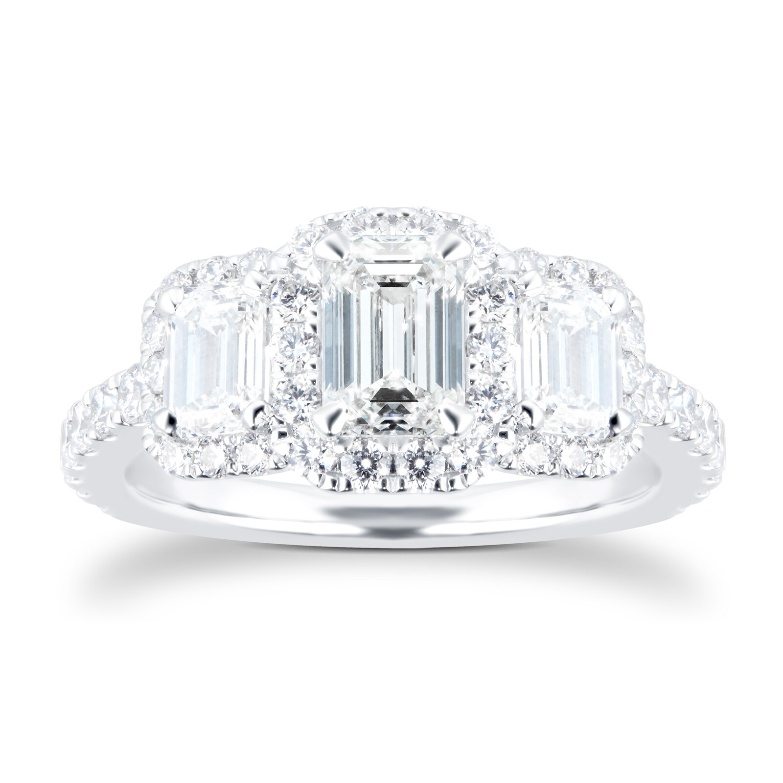 Amelia Platinum 1.50cttw Diamond Engagement Ring - Ring Size L