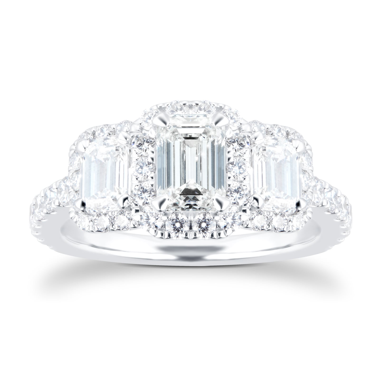 Amelia Platinum 1.50cttw Diamond Engagement Ring - Ring Size O