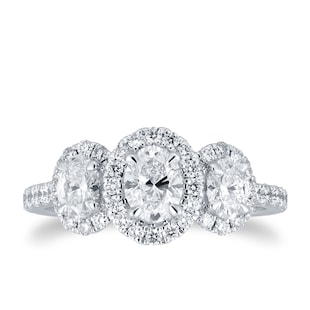 Mappin & Webb Amelia Platinum Oval 1.50cttw Diamond Engagement Ring