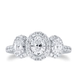 Mappin & Webb Amelia Platinum Oval 1.50cttw Diamond Engagement Ring