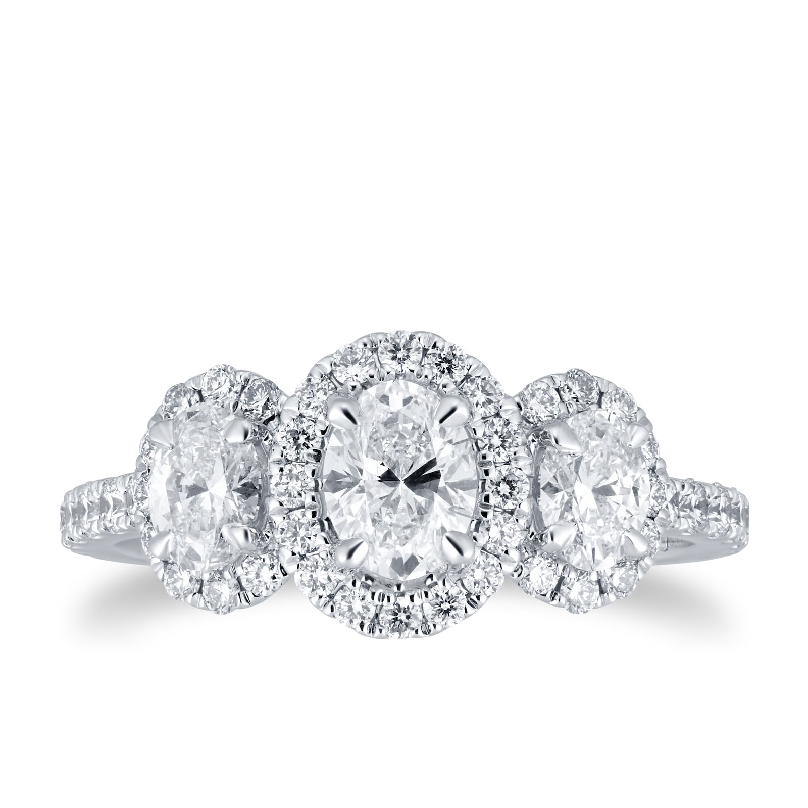 Mappin & Webb Amelia Platinum Oval 1.50cttw Diamond Engagement Ring