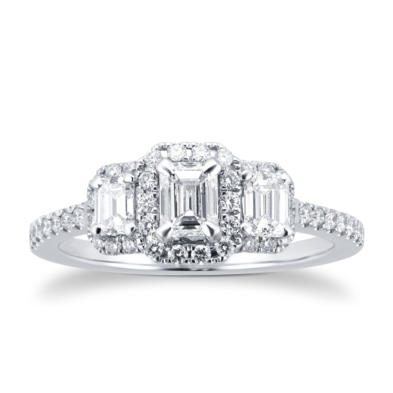 Amelia Platinum 1.00cttw Diamond Engagement Ring - Ring Size J
