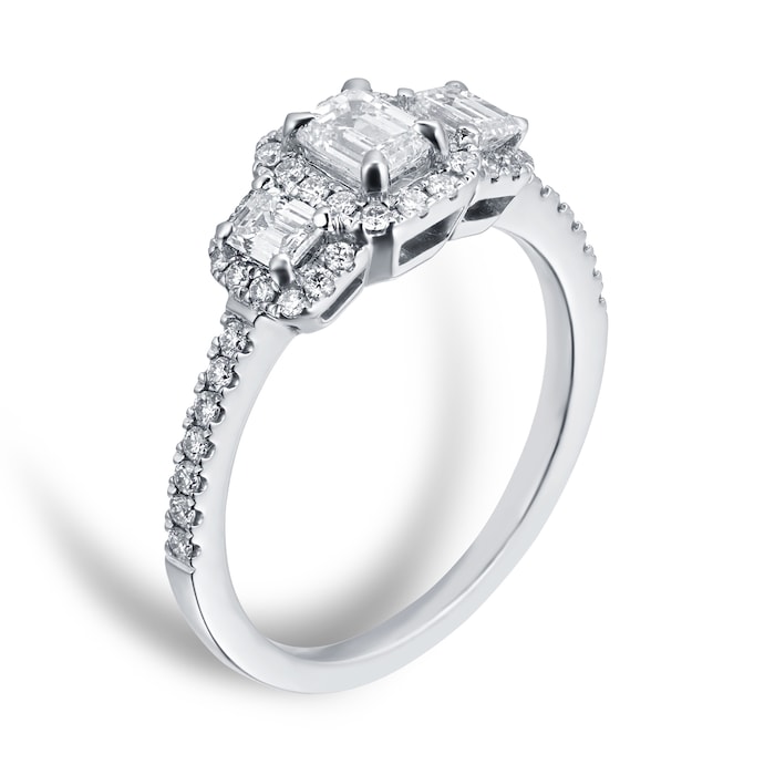 Mappin & Webb Amelia Platinum 1.00cttw Diamond Engagement Ring