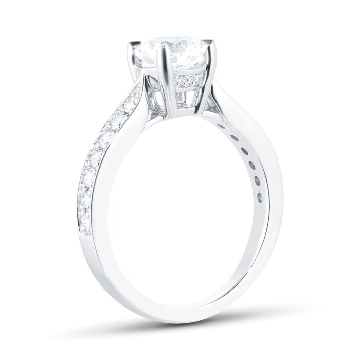 Mappin & Webb Boscobel Platinum Engagement Ring With Diamond Band 1.21 Carat Total Weight