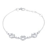 Mappin & Webb Renee 18ct White Gold 0.70cttw Open Square Diamond Bracelet