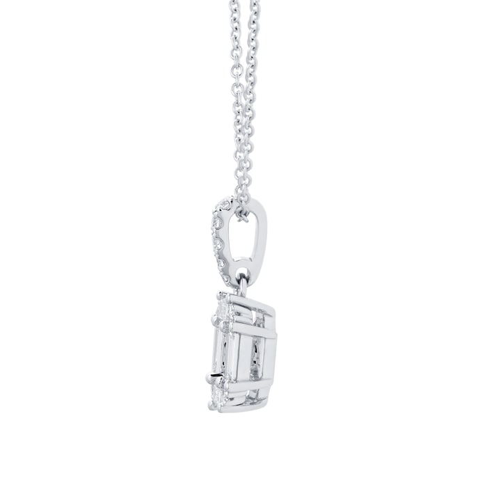 Mappin & Webb Renee 18ct White Gold 0.37cttw Diamond Open Square Pendant