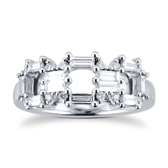 Mappin & Webb Renee 18ct White Gold 0.50cttw Open Square Ring