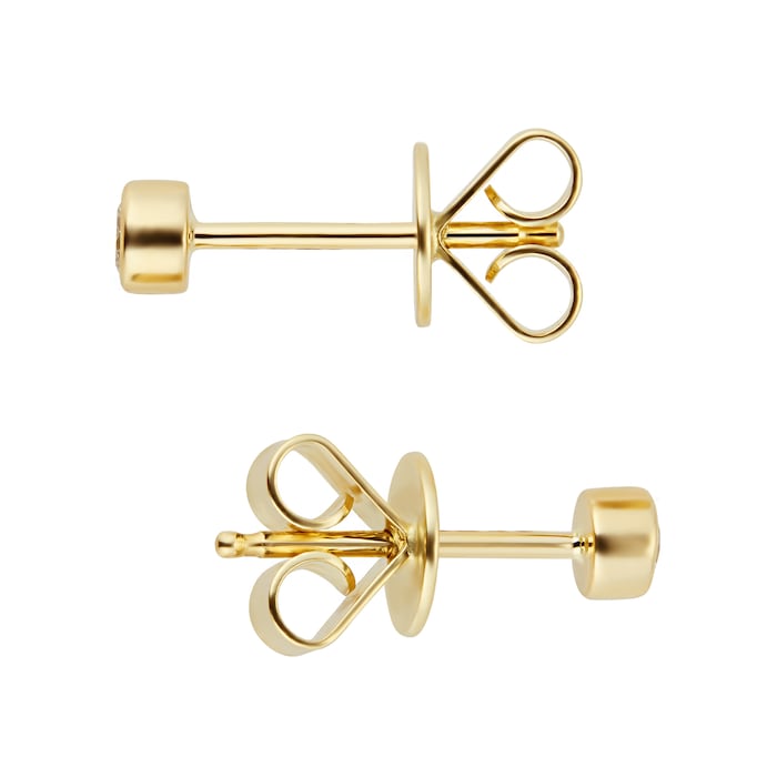 Mappin & Webb 18k Yellow Gold Gossamer 0.15cttw Diamond Stud Earrings