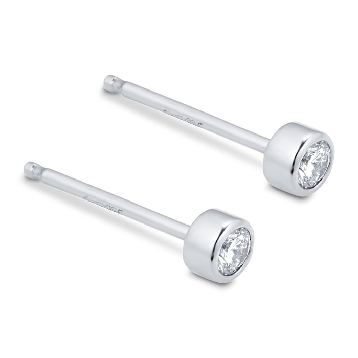 Mappin & Webb 18k White Gold Gossamer 0.33cttw Diamond Stud Earrings