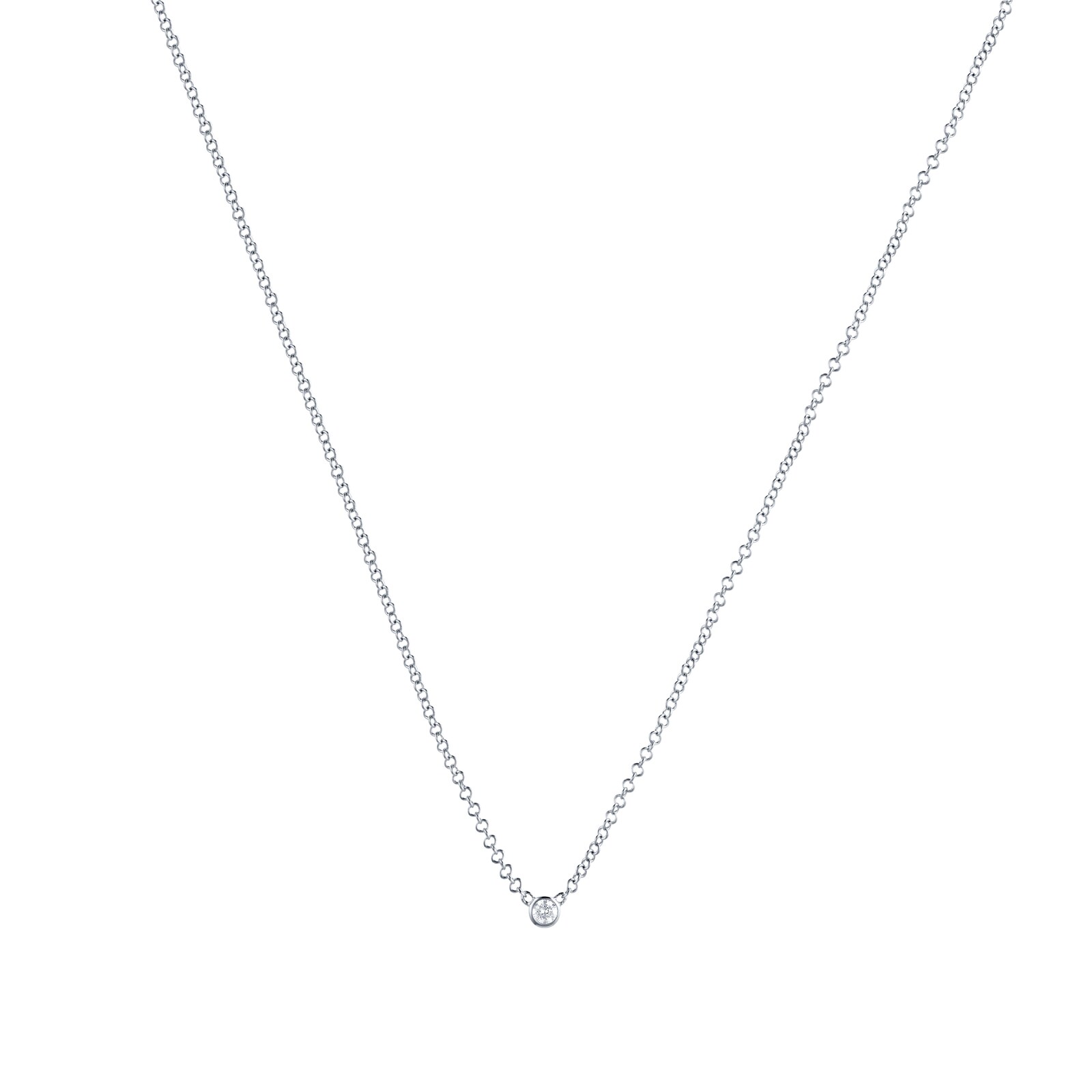 Mappin & Webb 18k White Gold Gossamer 0.07cttw Diamond Necklace