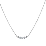 Mappin & Webb 18k White Gold Gossamer 0.24cttw Diamond 5 Stone Necklace