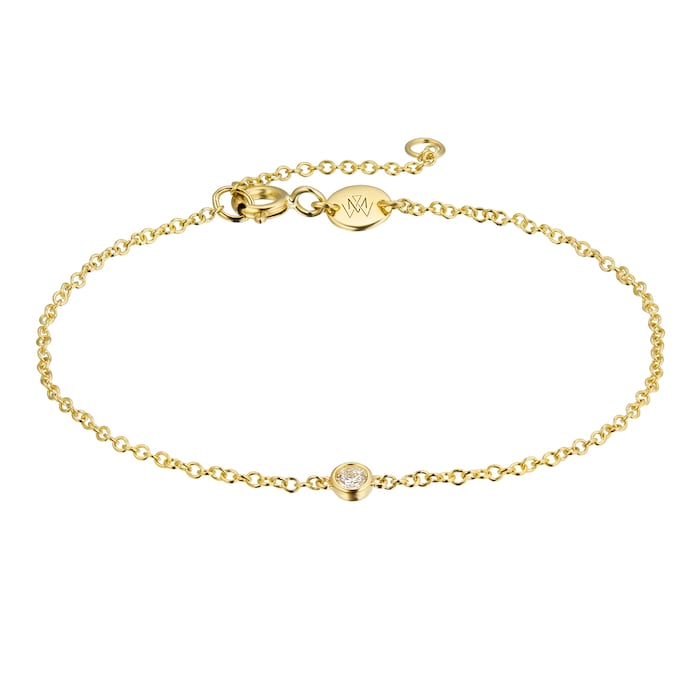 Mappin & Webb 18k Yellow Gold Gossamer 0.07cttw Diamond Bracelet