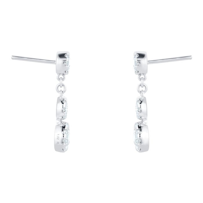 Mappin & Webb Masquerade 18ct White Gold 1.02ct Diamond Drop Earrings