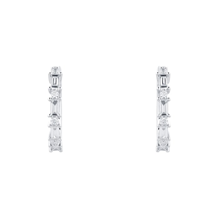 Mappin & Webb Renee 18ct White Gold 0.39cttw Diamond Hoop Earrings