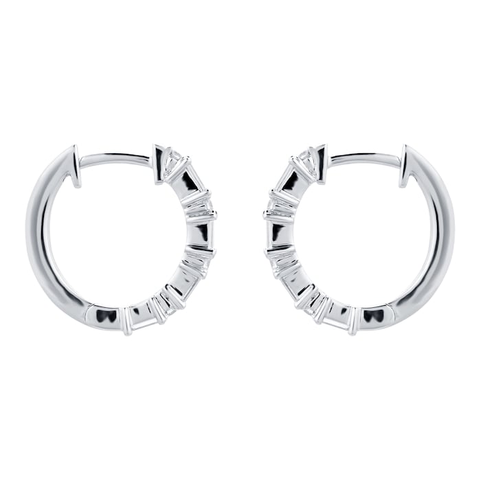 Mappin & Webb Renee 18ct White Gold 0.39cttw Diamond Hoop Earrings