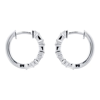 Mappin & Webb Renee 18ct White Gold 0.39cttw Diamond Hoop Earrings