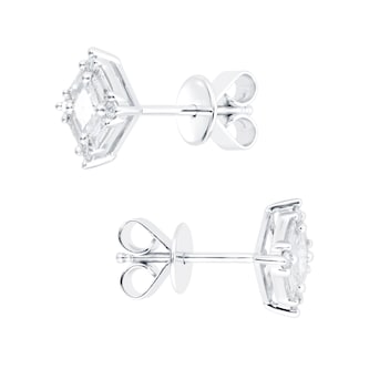 Mappin & Webb Renee 18ct White Gold 0.68cttw Mixed Cut Diamond Stud Earrings