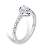 Mappin & Webb Platinum Amelia 0.53ct Pear Halo Engagement Ring
