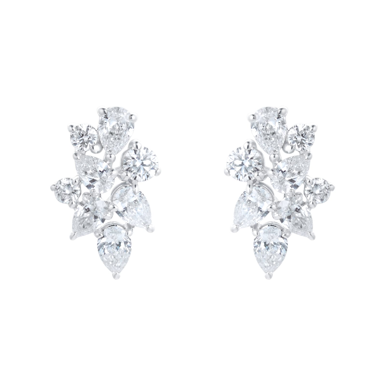 Mappin 
Webb Riveret 18ct White Gold 0.70cttw Mixed Cut Diamond Stud Earrings