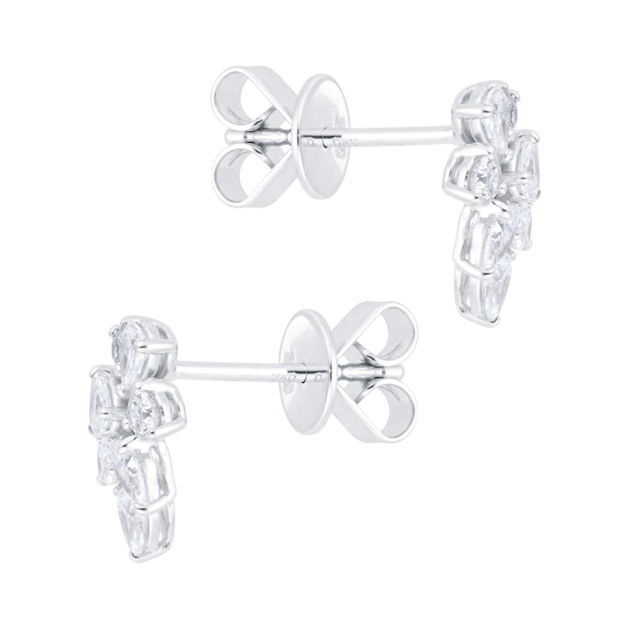 Mappin & Webb Riveret 18ct White Gold 0.70cttw Mixed Cut Diamond Stud Earrings