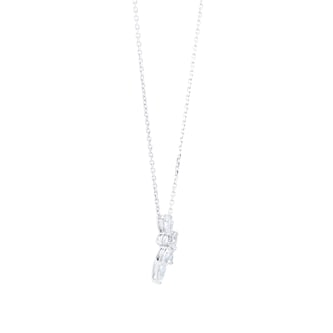 Mappin & Webb Riveret 18ct White Gold 0.75cttw Mixed Cut Diamond Pendant
