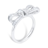 Mappin & Webb Limited Edition Renee 18ct White Gold 1.00cttw Ribbon Ring - Ring Size P