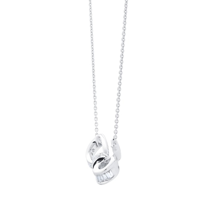 Mappin & Webb Limited Edition Renee 18ct White Gold 0.85cttw Ribbon Necklace