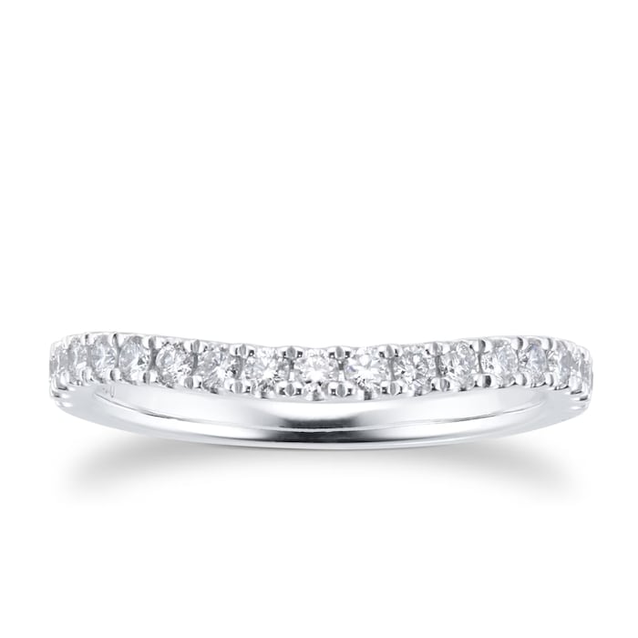 Mappin & Webb Amelia Platinum 0.32cttw Diamond Curved Wedding Ring
