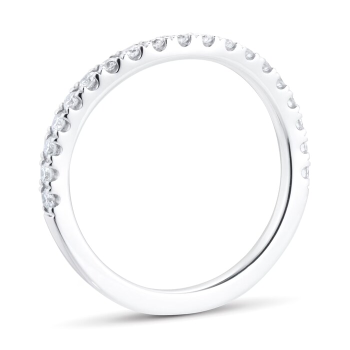 Mappin & Webb Amelia Platinum 0.32cttw Diamond Curved Wedding Ring - Ring Size K