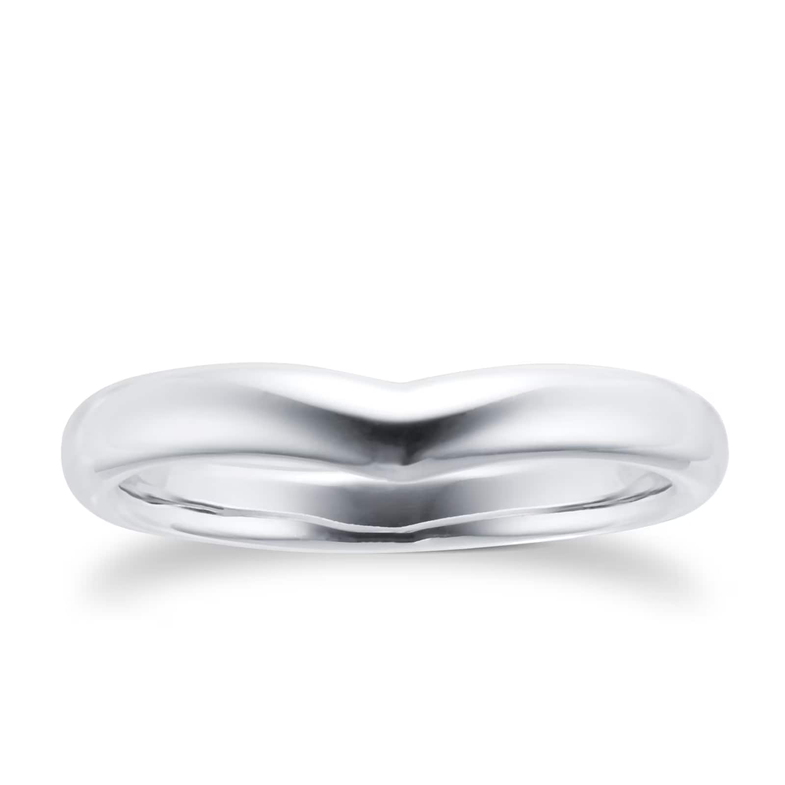 Mappin & Webb Platinum Ena Harkness Wishbone Wedding Ring