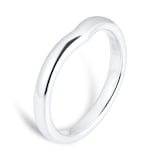 Mappin & Webb Platinum Ena Harkness Wishbone Wedding Ring