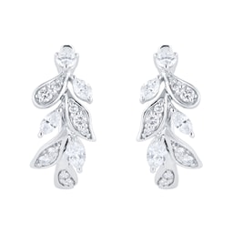 37460312 - Vinea 18ct White Gold 0.75cttw Diamond Hoop Earrings