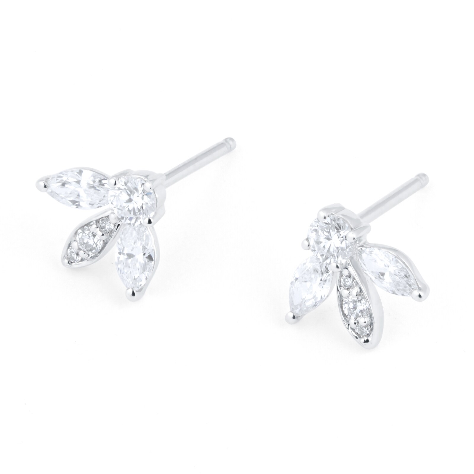 Mappin & Webb Vinea 18ct White Gold 0.60cttw Diamond Stud Earrings Mappin & Webb Vinea 18ct White Gold 0.60cttw Diamond Stud Earrings