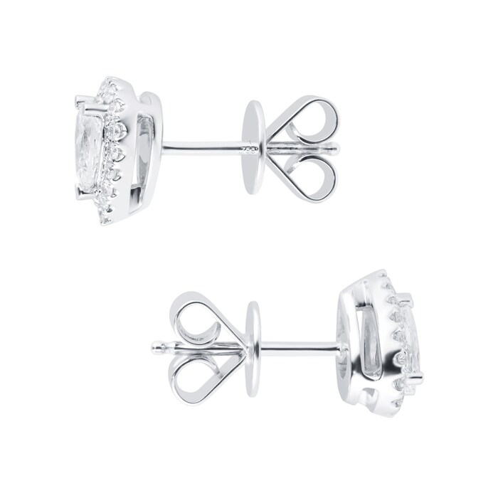 Mappin & Webb Amelia 18ct White Gold 0.60ct Pear Cut Stud Earrings