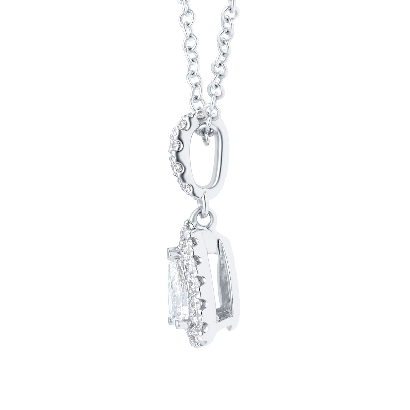 Mappin & Webb Amelia 18ct White Gold 0.40cttw Pear Cut Diamond Pendant Mappin & Webb Amelia 18ct White Gold 0.40cttw Pear Cut Diamond Pendant