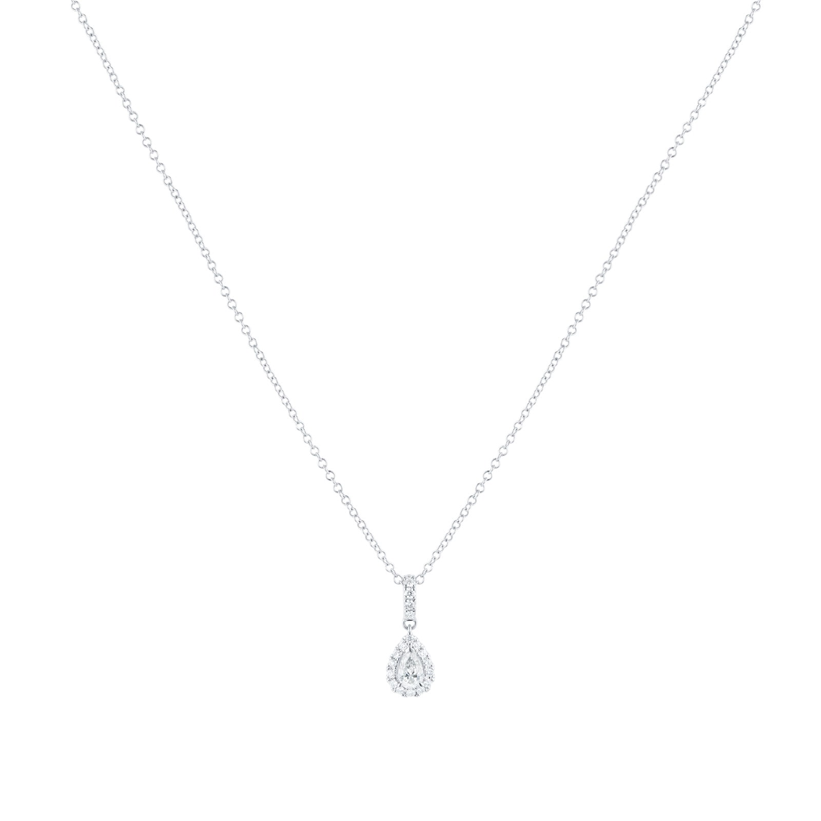 Mappin & Webb Amelia 18ct White Gold 0.40cttw Pear Cut Diamond Pendant Mappin & Webb Amelia 18ct White Gold 0.40cttw Pear Cut Diamond Pendant