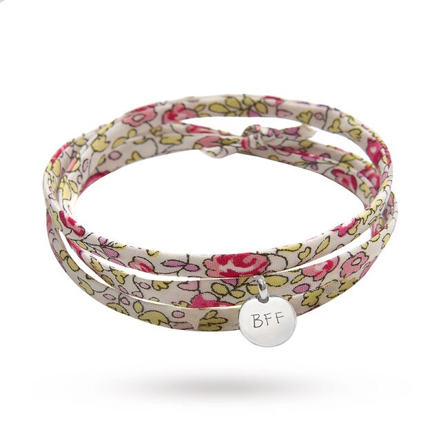 Message by Merci Maman Best Friend Forever Sterling Silver Liberty Wrap Bracelet