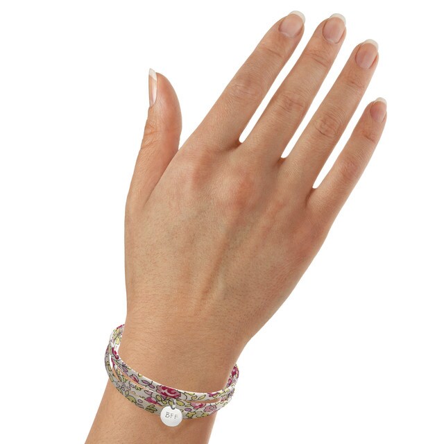 Message by Merci Maman Best Friend Forever Sterling Silver Liberty Wrap Bracelet