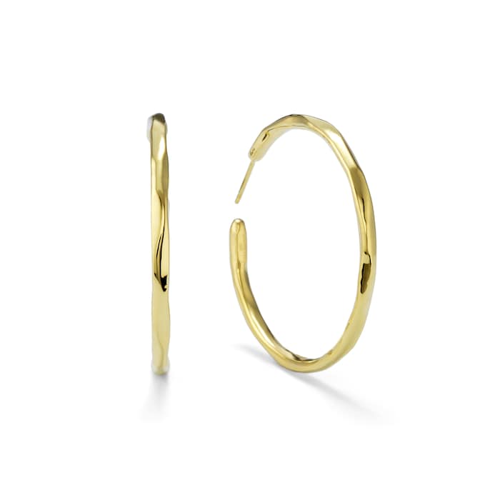 Ippolita 18K Yellow Gold Large Faceted Hoop Earrings