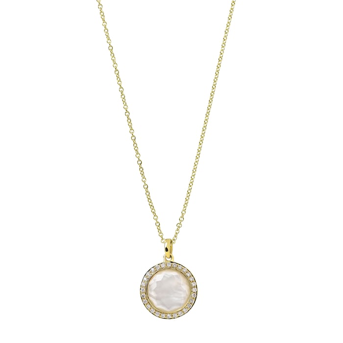 Ippolita 18K Yellow Gold Diamond & Mother Of Pearl Pendant Necklace