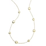 Ippolita 18K Yellow Gold Hammered Pinball Chain Station Necklace