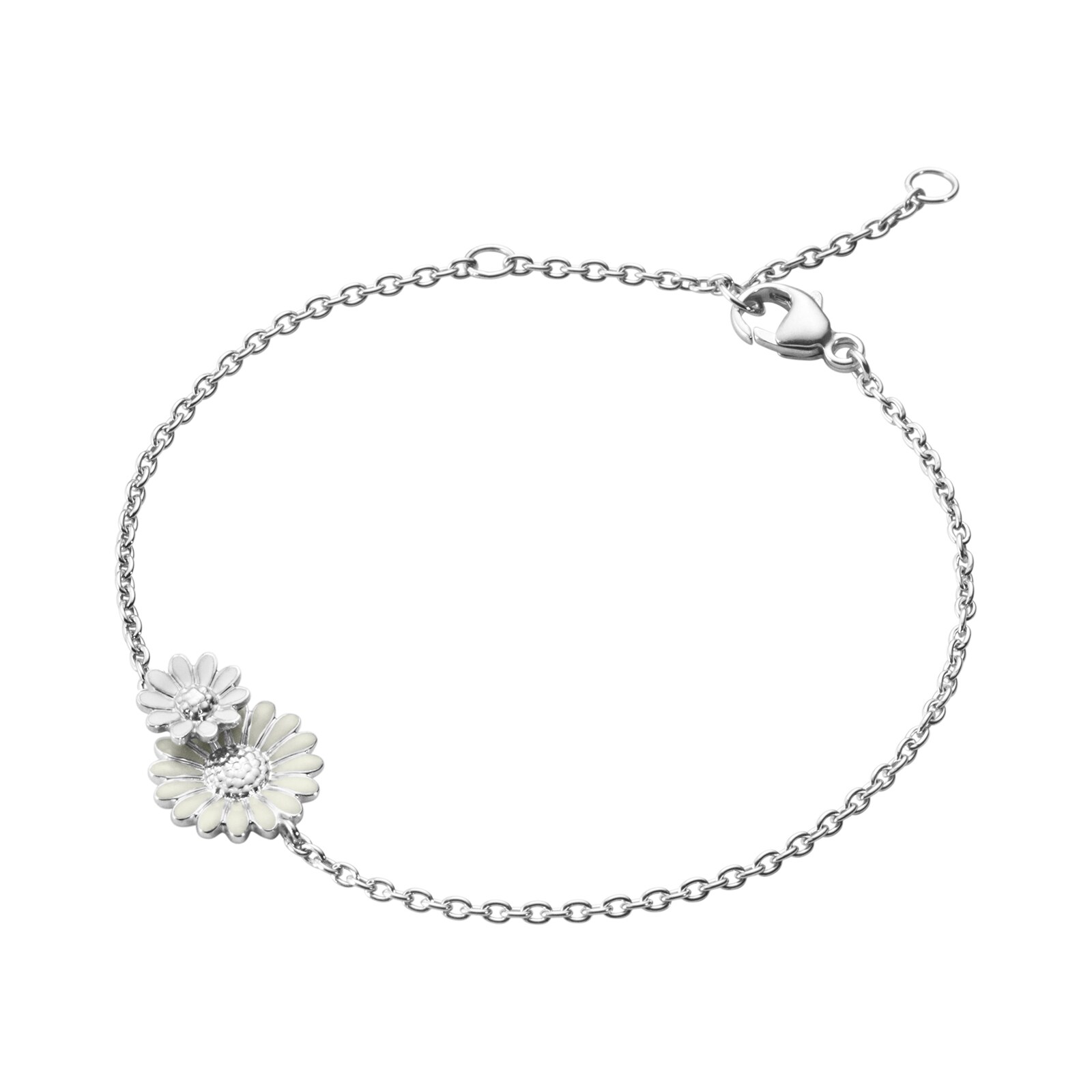 Georg Jensen Sterling Silver Daisy Layered Bracelet