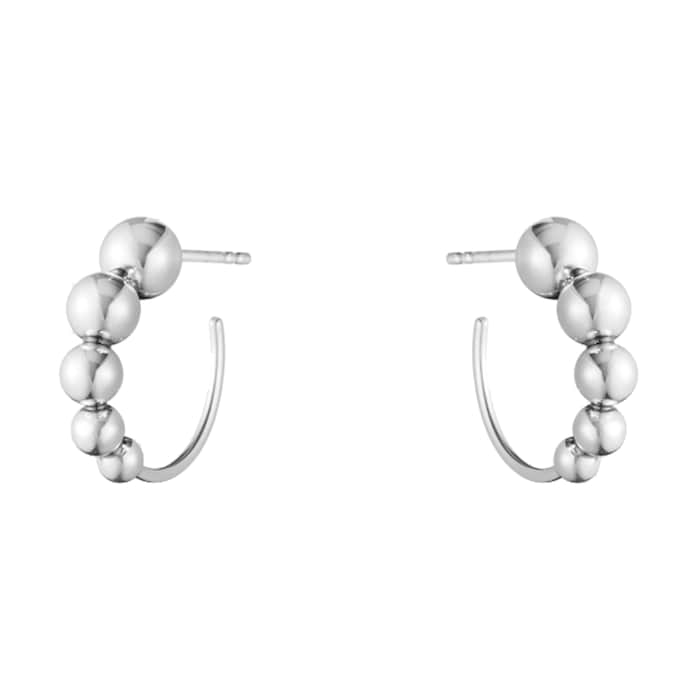 Georg Jensen Sterling Silver Moonlight Grapes Hoop Earrings