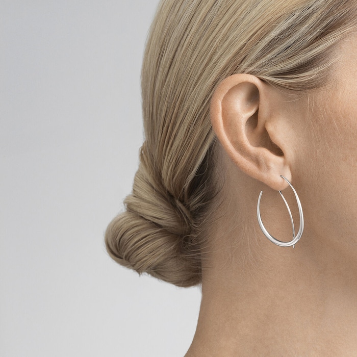 Georg Jensen Sterling Silver Offspring Double Earhoops